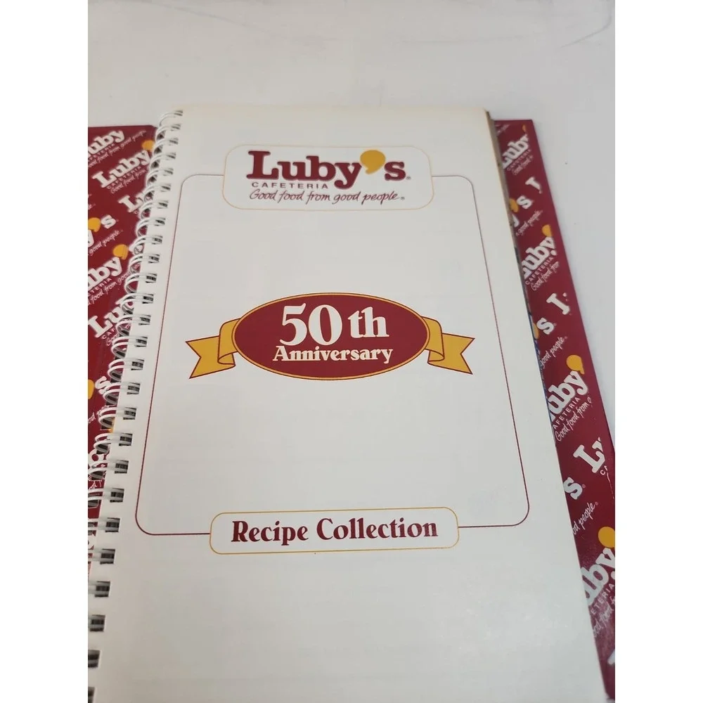 Lubys Cafeteria 50th Anniversary Recipe Collection Cookbook 1996 Texas‎ Spiral